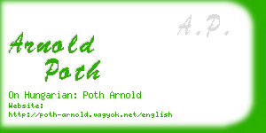 arnold poth business card